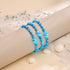 Blue Seaspray | Silver | Firefly Glass Bear Bracelet
